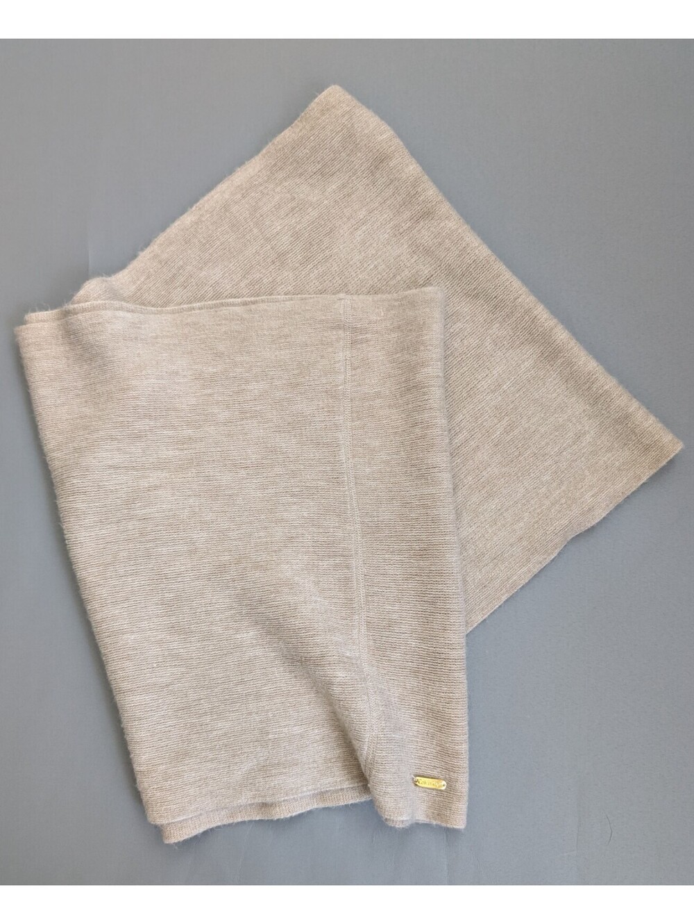 Capsule Wardrobe Essential | Calvin Klein Oatmeal Infinity Knit Scarf